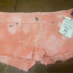 Women's orange Denim Shorts